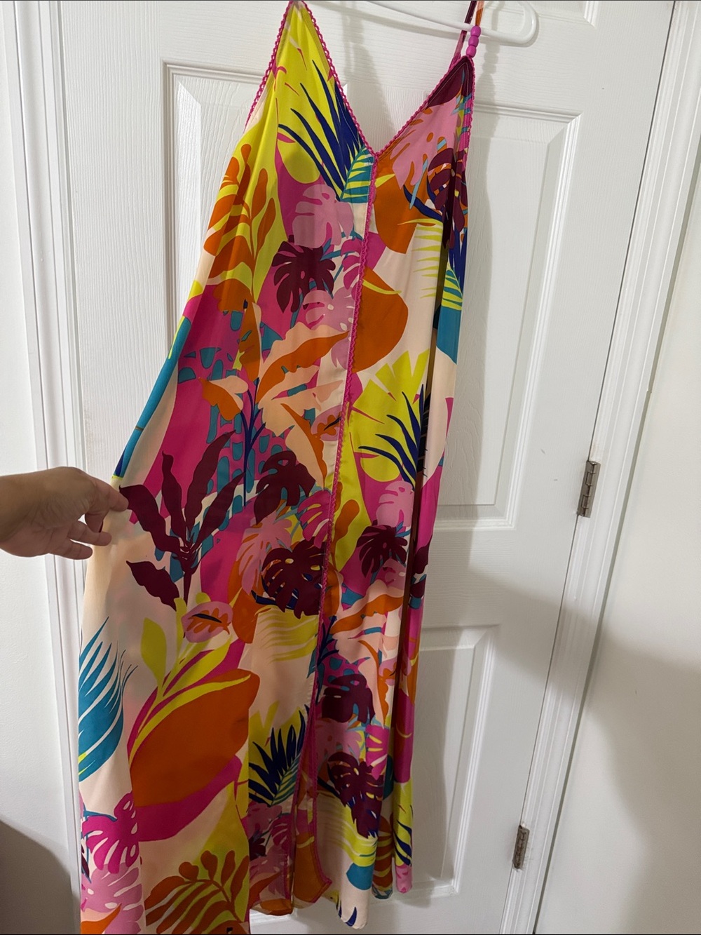 True Destinations Multicolor Tropical Maxi Dress